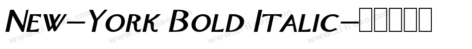 New-York Bold Italic字体转换